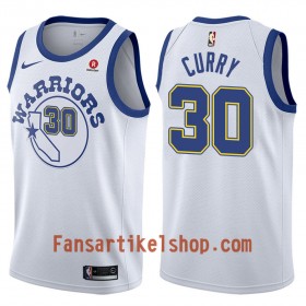 NBA Golden State Warriors Trikot Stephen Curry 30 Nike 2017-18 Hardwood Classics Weiß Swingman - Herren